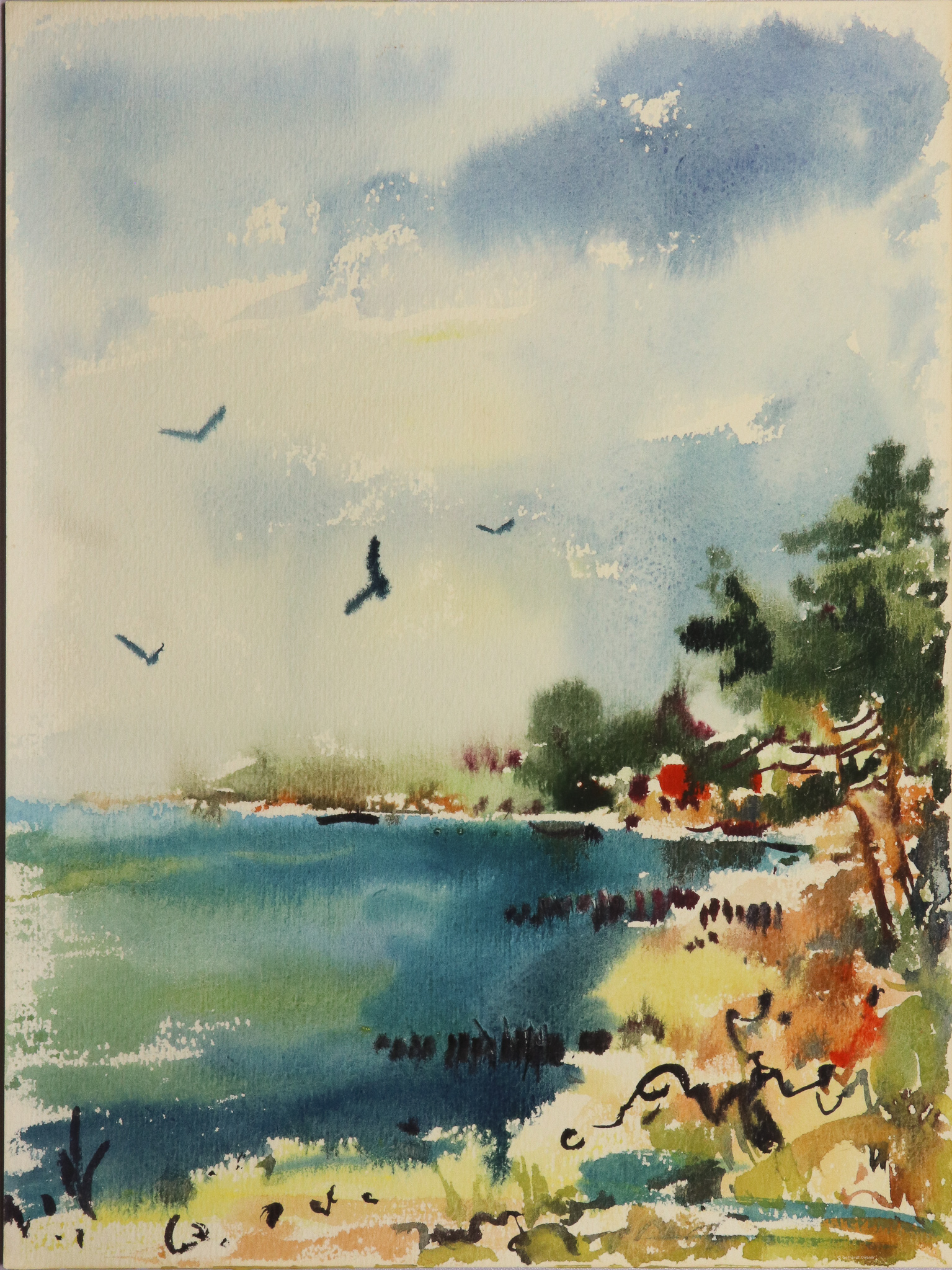 Strand mit Ort